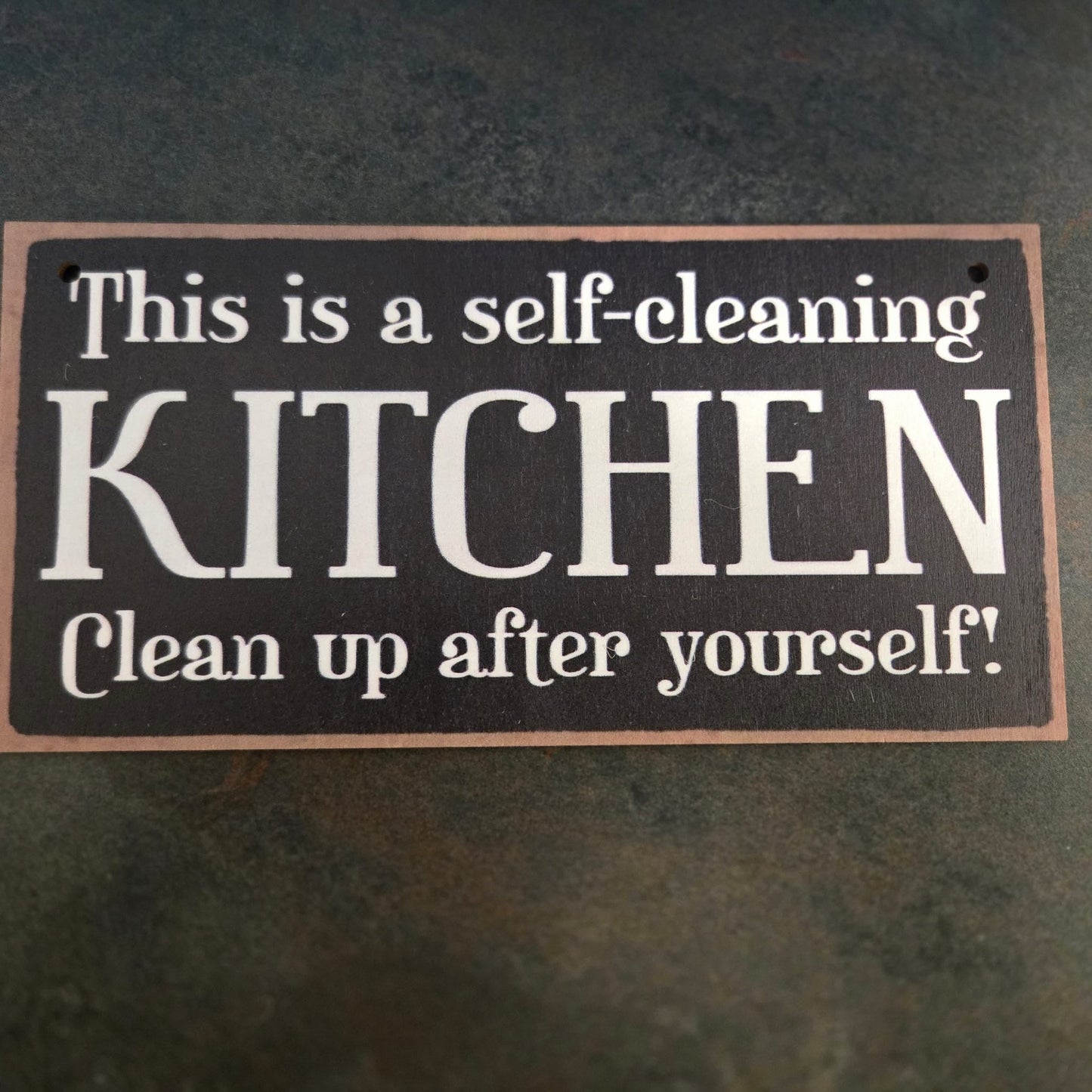 Self Cleaning Kitchen Wooden Plaque