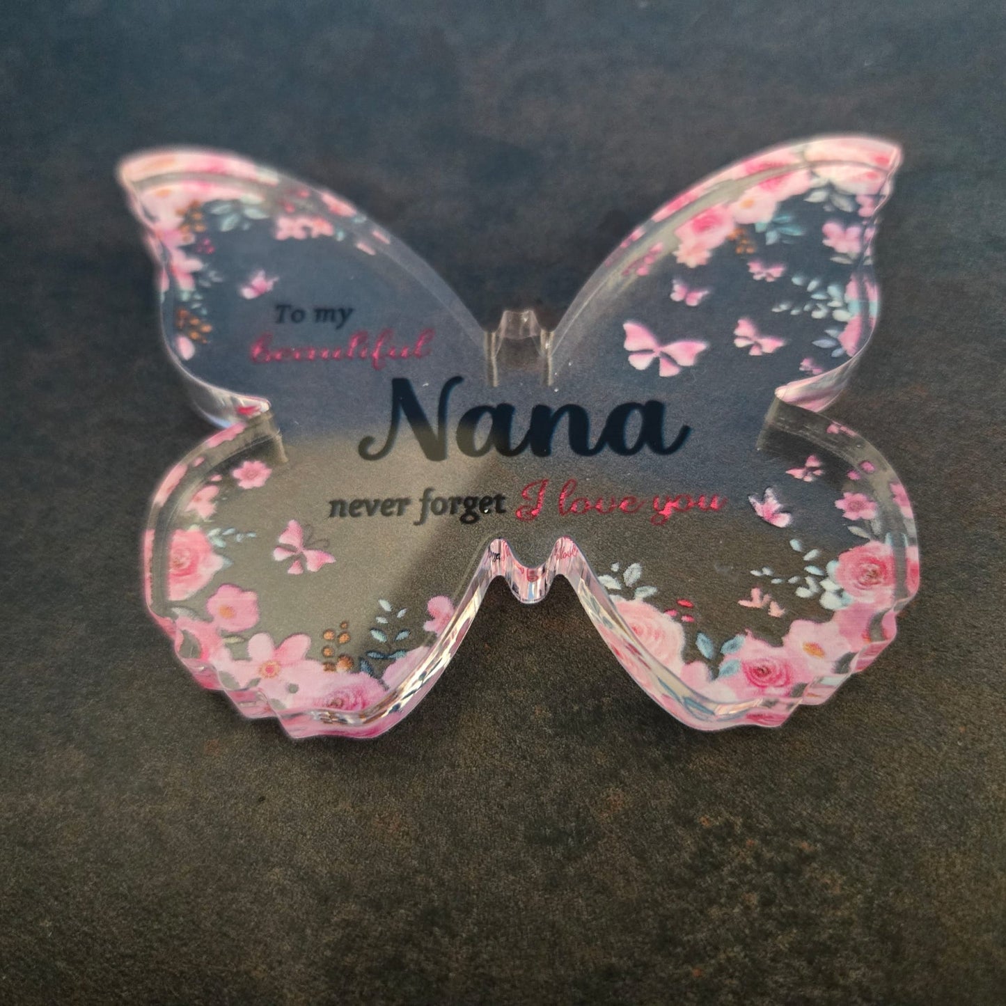 To My Beautiful Nana Butterfly Shaped Ornament
