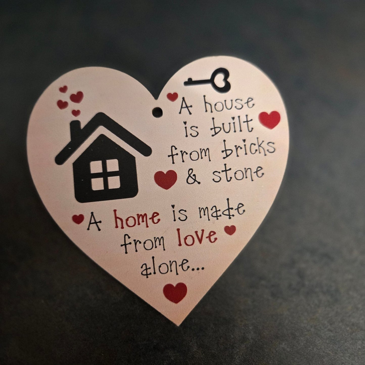 A Home Is Made From Love Wooden Hanging Heart